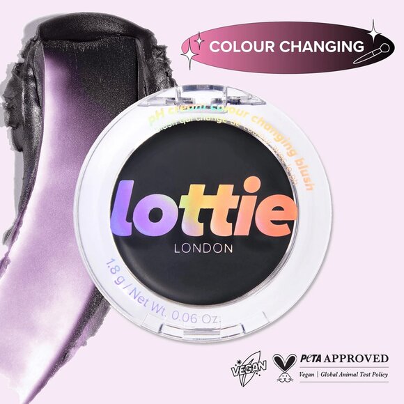 Lottie London pH Cream Color Changing Blush, Black, 0.06 oz - Picture 2 of 5